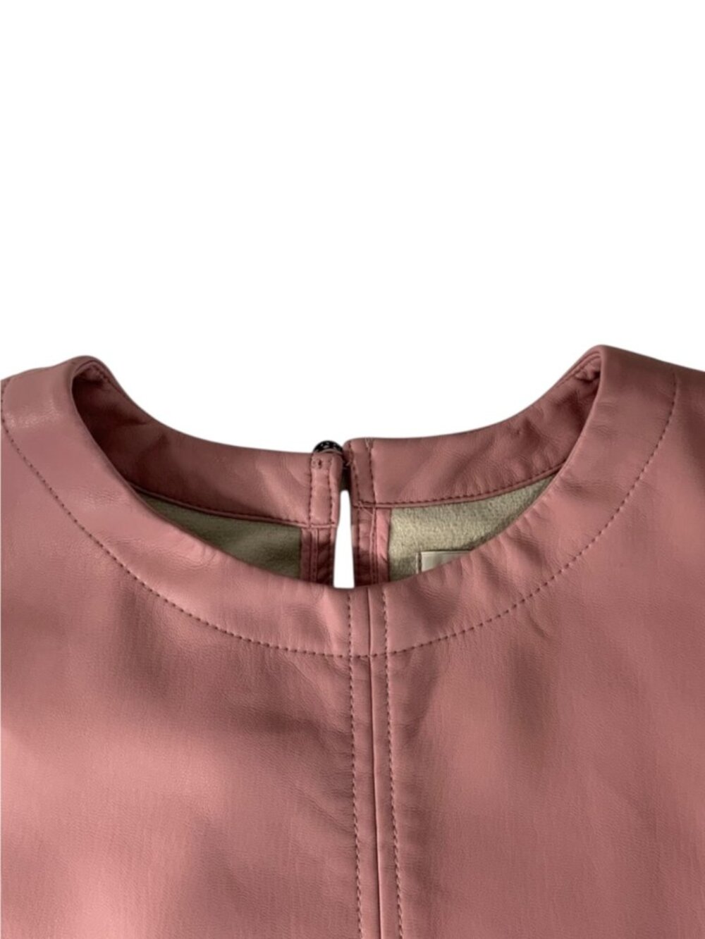Anthropologie Maeve The Emmy Faux Leather Mini Dress 2XS XXS Pink - Picture 7 of 16